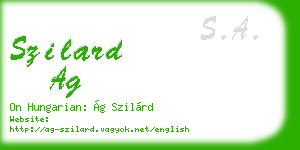 szilard ag business card
